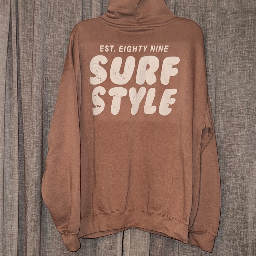 Surf Style Brown Hoodie Large - Picture 5 of 5